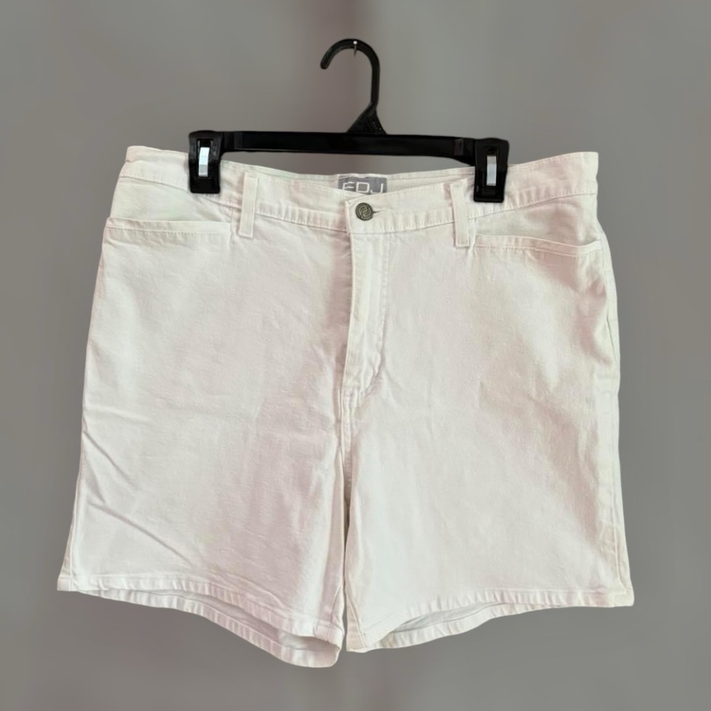 White denim shorts